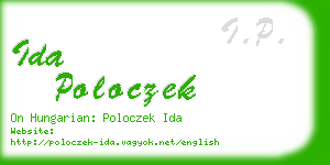 ida poloczek business card